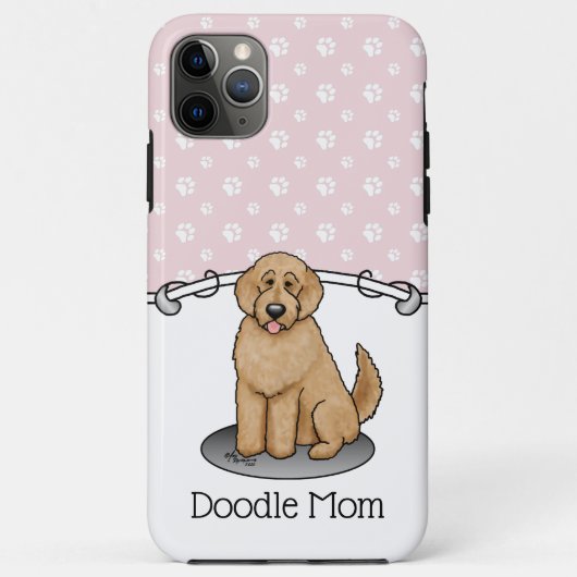 Goldendoodle Mam Doodle Mam (gouden rood) Dog Mam Case-Mate iPhone Case (Achterkant)
