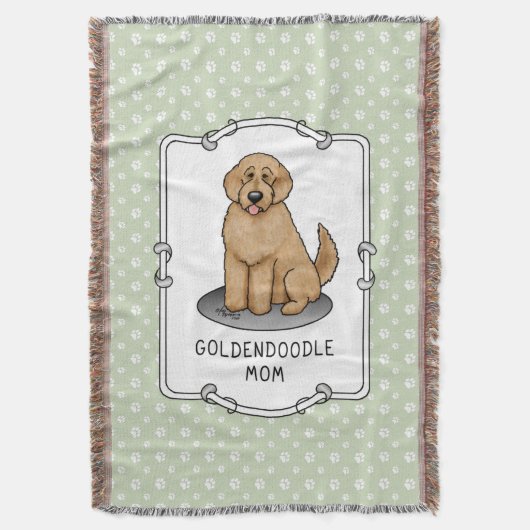 Goldendoodle Mam Doodle Mam (gouden rood) Dog Mam Deken (Voorkant Verticaal)