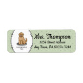 Goldendoodle Mam Doodle Mam (gouden rood) Dog Mam Etiket (Voorkant)