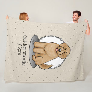 Goldendoodle Mam Doodle Mam (gouden rood) Dog Mam Fleece Deken