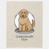 Goldendoodle Mam Doodle Mam (gouden rood) Dog Mam Fleece Deken (Voorkant)