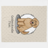 Goldendoodle Mam Doodle Mam (gouden rood) Dog Mam Fleece Deken (Voorkant (Horizontaal))