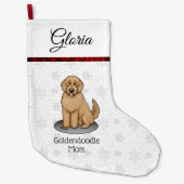 Goldendoodle Mam Doodle Mam (gouden rood) Dog Mam Grote Kerstsok (Voorkant)
