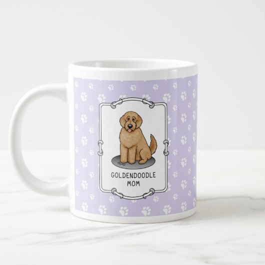 Goldendoodle Mam Doodle Mam (gouden rood) Dog Mam Grote Koffiekop (Links)