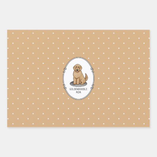 Goldendoodle Mam Doodle Mam (gouden rood) Dog Mam Inpakpapier Vel (Voorkant 2)