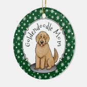 Goldendoodle Mam Doodle Mam (gouden rood) Dog Mam Keramisch Ornament (Links)
