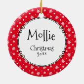 Goldendoodle Mam Doodle Mam (gouden rood) Dog Mam Keramisch Ornament (Achterkant)