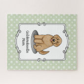 Goldendoodle Mam Doodle Mam (gouden rood) Dog Mam Legpuzzel (Horizontaal)