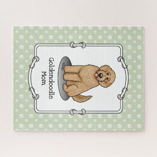 Goldendoodle Mam Doodle Mam (gouden rood) Dog Mam Legpuzzel (Horizontaal)
