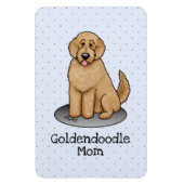 Goldendoodle Mam Doodle Mam (gouden rood) Dog Mam Magneet (Verticaal)