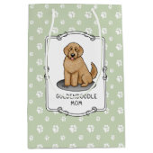 Goldendoodle Mam Doodle Mam (gouden rood) Dog Mam Medium Cadeauzakje (Voorkant)
