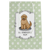 Goldendoodle Mam Doodle Mam (gouden rood) Dog Mam Medium Cadeauzakje (Achterkant)