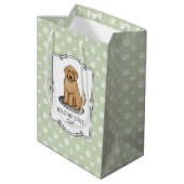 Goldendoodle Mam Doodle Mam (gouden rood) Dog Mam Medium Cadeauzakje (Achterkant Gekanteld)