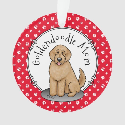 Goldendoodle Mam Doodle Mam (gouden rood) Dog Mam Ornament (voorkant)
