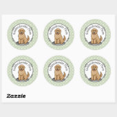 Goldendoodle Mam Doodle Mam (gouden rood) Dog Mam Ronde Sticker (Vel)