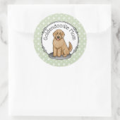 Goldendoodle Mam Doodle Mam (gouden rood) Dog Mam Ronde Sticker (Tas)