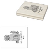 Goldendoodle Mam Doodle Mam (gouden rood) Dog Mam Rubberstempel (Gestempeld)
