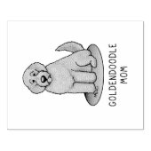 Goldendoodle Mam Doodle Mam (gouden rood) Dog Mam Rubberstempel (Afrduk)
