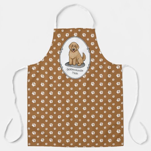 Goldendoodle Mam Doodle Mam (gouden rood) Dog Mam Schort (Voorkant)