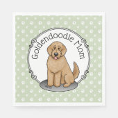 Goldendoodle Mam Doodle Mam (gouden rood) Dog Mam Servet (Voorkant)