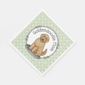 Goldendoodle Mam Doodle Mam (gouden rood) Dog Mam Servet (Hoek)