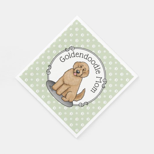 Goldendoodle Mam Doodle Mam (gouden rood) Dog Mam Servet (Hoek)