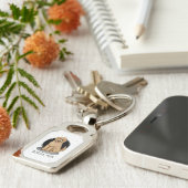 Goldendoodle Mam Doodle Mam (gouden rood) Dog Mam Sleutelhanger (Zijkant)