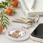 Goldendoodle Mam Doodle Mam (gouden rood) Dog Mam Sleutelhanger (Voorkant Rechts)