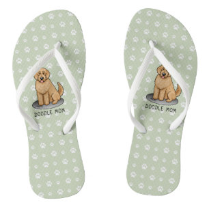 Goldendoodle Mam Doodle Mam (gouden rood) Dog Mam Teenslippers