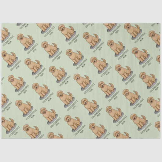 Goldendoodle Mam Doodle Mam (gouden rood) Dog Mam Tissuepapier (Voorkant)