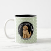 Goldendoodle Mam Doodle Mam (gouden rood) Dog Mam Tweekleurige Koffiemok (Links)