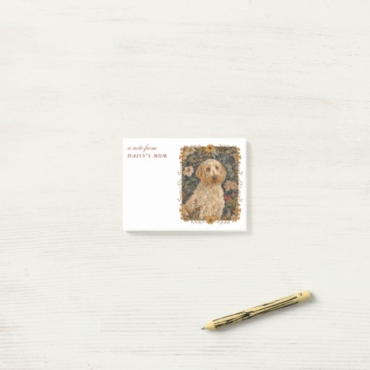 Goldendoodle mam Schattigee aangepaste tekst Post-it® Notes (Op bureau)