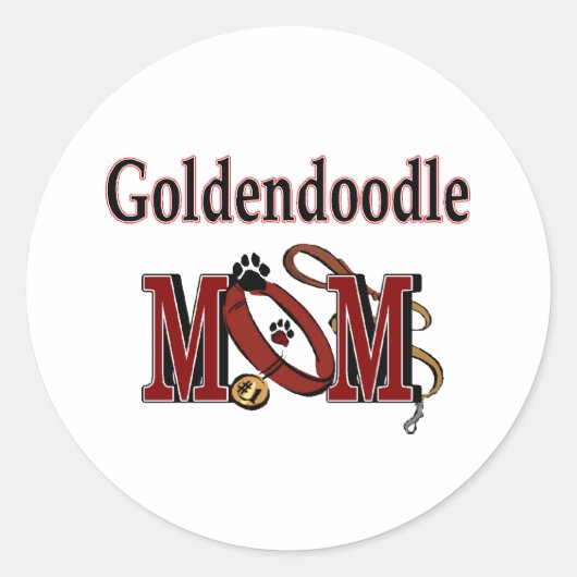 Goldendoodle mam Sticker (Voorkant)
