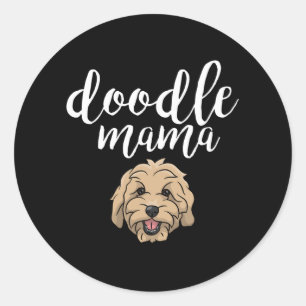 Goldendoodle Mama Doodle Mam Ronde Sticker