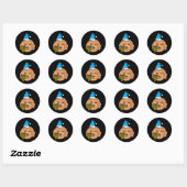 Goldendoodle Menorah Joods Dier Huisdier Hond Ronde Sticker (Vel)