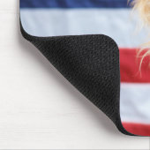 Goldendoodle met Amerikaanse vlag Muismat (Hoek)