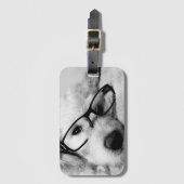 Goldendoodle met bril bagagelabel (Voorkant (verticaal))