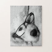 Goldendoodle met bril legpuzzel (Verticaal)