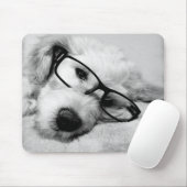 Goldendoodle met bril muismat (Met muis)