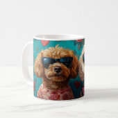 Goldendoodle met hart Rozen Valentijnsdag Koffiemok (Voorkant links)