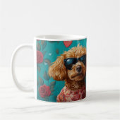 Goldendoodle met hart Rozen Valentijnsdag Koffiemok (Links)
