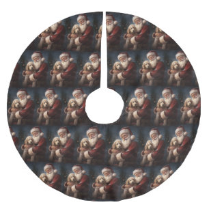 Goldendoodle met kerstman Festieve Kerst Kerstboom Rok