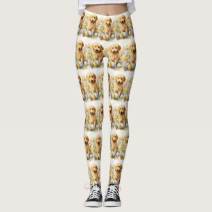 Goldendoodle met paaseieren leggings
