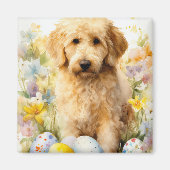 Goldendoodle met paaseieren magneet (Voorkant)