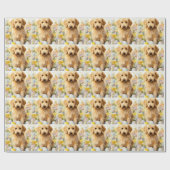 Goldendoodle met Pasen Eieren Cadeaupapier (Vlak)
