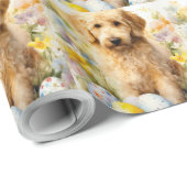 Goldendoodle met Pasen Eieren Cadeaupapier (Rol Hoek)