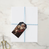 Goldendoodle Met Sinterklaas Feestelijke Kerstmis Cadeaulabel (Met Touw)