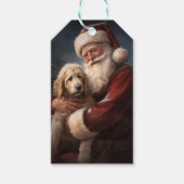 Goldendoodle Met Sinterklaas Feestelijke Kerstmis Cadeaulabel (Voorkant)