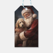 Goldendoodle Met Sinterklaas Feestelijke Kerstmis Cadeaulabel (Achterkant)