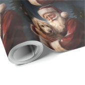 Goldendoodle Met Sinterklaas Feestelijke Kerstmis Cadeaupapier (Rol Hoek)